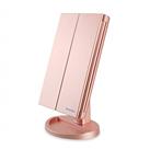 WEILY Vanity Makeup Mirror, 1x/2x/3x Tri-Fold Makeup Mirror with 21 LED Lights and Adjustable Touch Screen Lighted Mirror Dressing Table Countertop Cosmetic Mirrors (Mirror&Nail Clippers Set)