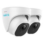 Reolink PoE Security Camera 5MP Super HD Support Audio Dome Outdoor Indoor Home CCTV Camera IP66 Waterproof IR Night Vision Motion Detection IP Camera RLC-520-5MP (Pack of 2)