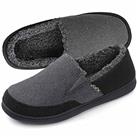 Zigzagger Men's Wool Blend Closed-back Slippers, Indoor/Outdoor Durable House Shoes with High-density Foam
