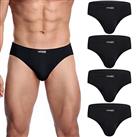wirarpa Men's Modal Briefs Underwear Soft Microfibre Underpants No Front Silky Touch Slips Covered W