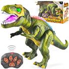 JOYIN LED Light Up Remote Control Dinosaur Walking and Roaring Realistic T-Rex Dinosaur Toys with Gl