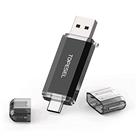 TOPESEL 64GB Mini USB 3.0 Type C Dual USB Memory Stick, OTG High Speed Waterproof Flash Drive Thumb Drive, Pen Drives for Type-C SmartPhone, Tablet, Pixel, PC - Silver