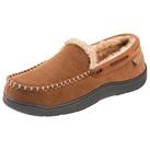 Zigzagger Men's Microsuede Moccasin Slippers Memory Foam House Shoes