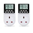 ORIDGET 24 Hour Digital Electric Timer Plug Socket UK with On-Off Repeat Cycle Timer, Daily Program 