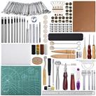 Leather Craft Tools Kit 110 Pcs Leather Working Tools and Su