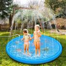 Anpro 172cm/68 Sprinkle and Splash Play Mat, Sprinkler Pad for Kids over 6 years old/Pets, Summer Garden Outdoor Spray Water Toys including 15pcs Anti-slip tapes