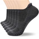 coskefy Sports Socks Thick Cushion Ankle Socks Trainer Socks Running Socks for Men Women Cotton Low Cut Athletic Walking Socks (6 Pairs)
