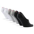 DANISH ENDURANCE Cotton No Show Trainer Socks, Invisible, Non Slip Silicone Heel, Men and Women, 6 Pack