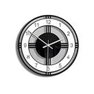AVEKI Silent Wall Clock, 11 inch Non Ticking Acrylic Irregular Round Wall Clock with Battery Operated and No Glass Cover for Living Room/Bedroom/Kitchen/Office Decoration (Style B)