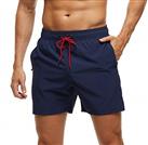 Arcweg Men's Swim Trunks Mens Board Shorts with Zipper Pockets Surfing Stretchy Beach Shorts Breathable Mesh Lining Quick Dry