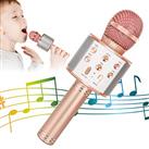 KIDWILL Wireless Bluetooth Karaoke Microphone for Kids, 5-in-1 Portable Handheld Karaoke Mic Speaker Player Recorder with Adjustable Remix FM Radio for Kids Adults Birthday Party KTV Christmas