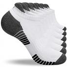 coskefy Running Socks Thick Cushion Ankle Socks Trainer Socks for Men Women Cotton Sports Socks (6 Pairs)