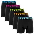 Natural Feelings Boxer Shorts Mens Underwear Cotton Full Rise Boxer Briefs with Open Fly S M L XL XXL