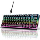 RK ROYAL KLUDGE RK61 Wired 60% Mechanical Gaming Keyboard RGB Backlit Ultra-Compact Hot-Swappable Re