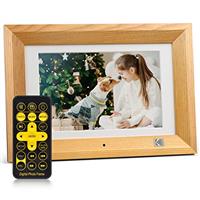 KODAK Digital Photo Frame WiFi 10 inch -1013W, HD IPS Touch Screen, Classic Wood Electronic Picture Frame with Cloud Storage, 16GB Internal Memory, Share Picture Music Video Instantly via Email or App