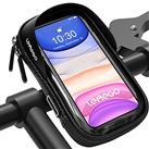 LEMEGO Bike Phone Holder Waterproof, Motorbike Phone Holder 360 Rotatable, Phone Holder for Bike, Motorcycle Phone Mount, Handlebar bag for iPhone 14/14Pro Max/13/11/8 Samsung LG Cellphones up to 7''