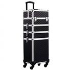 Joligrace Professional Large Beauty Make up Trolley Cosmetics Vanity Organiser Rolling Case with Universal Wheels and Key Locks 4 Tiers