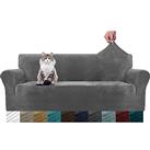 MAXIJIN Thick Velvet Sofa Covers 3 Seater Super Stretch Non Slip Couch Cover for Dogs Cat Pet Friend