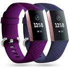 Faliogo 2 Pack Replacement Strap Compatible with Fitbit Charge 3 Strap/Fitbit Charge 4 Strap, Soft Sports Watch Strap Wristbands for Women Men, Small Large