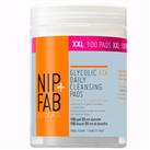 Nip+Fab Glycolic Acid Fix Daily Cleansing Pads for Face with Hyaluronic Acid | Witch Hazel | Exfoliating Resurfacing AHA Facial Cleanser Pad | 100 Pads XXL | Vegan & Cruelty-Free