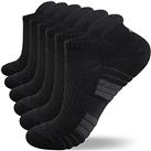 coskefy Running Socks Thick Cushion Ankle Socks Anti-Blister Cotton Trainer Socks Short Athletic Sports Socks for Men Women (6 Pairs)