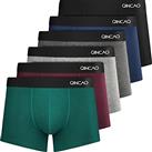 QINCAO Boxer Shorts Mens 6 Pack, No Itchy Labels, Cotton Underwear Retro Trunks, Underwear Gift Set