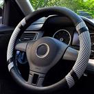 coofig Car Steering Wheel Covers Soft Microfiber Wrap Anti-S