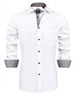 J.VER Men's Dress Shirts Long Sleeve Business Regular Fit Wedding Work Non Iron Shirt S-6XL