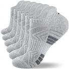 coskefy Running Socks Thick Cushion Ankle Socks Anti-Blister Cotton Trainer Socks Short Athletic Sports Socks for Men Women (6 Pairs)
