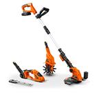 SuperHandy 3 in 1 Tiller, Hedge Shrub Trimmer, Electric Pruning Shears Cordless Electric 20V 2Ah Lightweight Lawn and Garden Landscaping