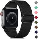Oielai Solo Loop Strap Compatible with Apple Watch Strap 38mm 40mm 41mm 42mm 44mm 45mm 49mm, Adjustable Stretch Nylon Braided Sport Replacement Strap for iWatch SE Series 9/8/7/6/Ultra/5/4/3/2/1