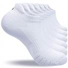 Natugloe Trainer Socks Cushioned Sports Socks Running Socks for Men Women Anti-Blister Cotton Ankle Socks Low Cut Breathable Athletic Walking Sock (6 Pairs)