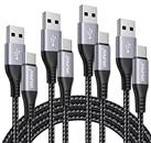 USB C Cable Fast Charge,USB Type C Charger Cable Fast Charging Lead For Samsung Galaxy S10 S9 S8 S20 S21 Plus Ultra 5G,A52 A72 A32 A42 A51 A71,HTC 10/U12+,LG G5/G6-Nylon Braided