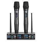 SGPRO Handheld Wireless Microphone Set of 2, Cordless Professional Dual Set, Unidirectional Cardioid, Public and Home Use with AA Batteries Powered Microphones, 262Feet 20 Preset UHF Frequencies