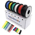 Fermerry AWG Electrical Wire Stranded Wire Silicone Tinned Copper Wire Spool 10ft Each 6 Colors Flex