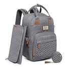RUVALINO Baby Changing Bag Backpack, Neutral All-in-One Baby Bags for, Multifunction Large Travel Backpack with Portable Changing Pad, Stroller Straps, Pacifier Case and Insulated Pockets, Dark Gray