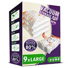 Storage Master Space Saver Bags for Travel and Home Reusable Vacuum Storage Bags Save 80% More Stora
