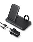 Anker 335 Wireless Charger, 3 in 1 Wireless Charging Station with Adapter, For iPhone 15/14/13/12 Series, AirPods Pro, Apple Watch Series 1-6 (Works with Original 1m/3.3ft USB-A Cable)
