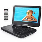 DBPOWER 12 Portable DVD Player with 10 Swivel Screen Car Built-in 5 Hours Rechargeable Battery, Supports All-Region, Earphone/SD Card/USB/AV-in/AV-out, Direct Play in Formats AVI/RMVB/MP3/JPEG