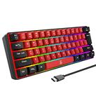 60% Gaming Keyboard and Mouse Set, 61 Keys Multi Color RGB Illuminated LED Backlit Wired Gaming Keyb