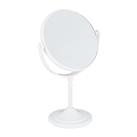 Relaxdays Makeup Mirror, 2x Magnification, DoubleSided, Swivels 360, Round, Standing, HxWxD: 27.5x18