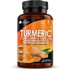 Turmeric Tablets 2000mg High Strength with Black Pepper & Ginger Active 95% Turmeric Curcumin Su