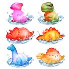 EUCOCO Bath Toys for 1 2 3 4 5 Year Olds, Dinosaur Toys for Boys Gifts for 1-5 Year Old Boys Girls Light Up Bath Toys Birthday Gifts for Kids Toddler Bath Toys Boys Toys age 1-5