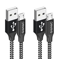 GIANAC Micro USB Cable 2Pack 1M, Android Charger Cable Fast Charging Cable Nylon Braided Lead for Samsung Galaxy S7 Edge S6 S5 J7 J6 J5 J3 Note 5 A6 A10, Huawei Y7 Y6, Kindle, Xbox, PS4