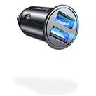Car Charger, AINOPE Smallest 4.8A All Metal Cigarette Lighter USB Charger, Flush Fit 12V Car USB Socket in Car Charger Adapter Fast Charge For iPhone 14/14 Pro Max, iPad Air/Pro, Samsung S22