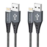SIZUKA iPhone Charger Cable 2Pack Lightning Cable iPhone Fast iPhone Charger Cable Nylon Braided Lead Charging Cable for iPhone 13 12 11 Pro Max XR XS X 8 7 6s 6 Plus 5s 5 SE