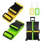 BBLIKE 2 Pack Personalised Luggage Straps for Suitcase, Adju