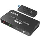HDMI Switch 4K, HDMI Splitter 3 In 1 Out HDMI Switch with Remote, Auto HDMI Switcher HDMI Multi Connector Supports 4K 3D UHD, Switch HDMI for PS5, PS4, PS3, DVD, Blu-ray, Xbox, Roku, PC, TV