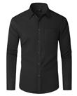 J.VER Mens Dress Shirt Stretch Plain Business Casual Long Sleeve Formal Shirt with Pocket S6XL