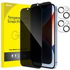 JETech Privacy Full Coverage Screen Protector for iPhone 14 Pro 6.1-Inch with Camera Lens Protector, Anti-Spy Tempered Glass Film, 2-Pack Each